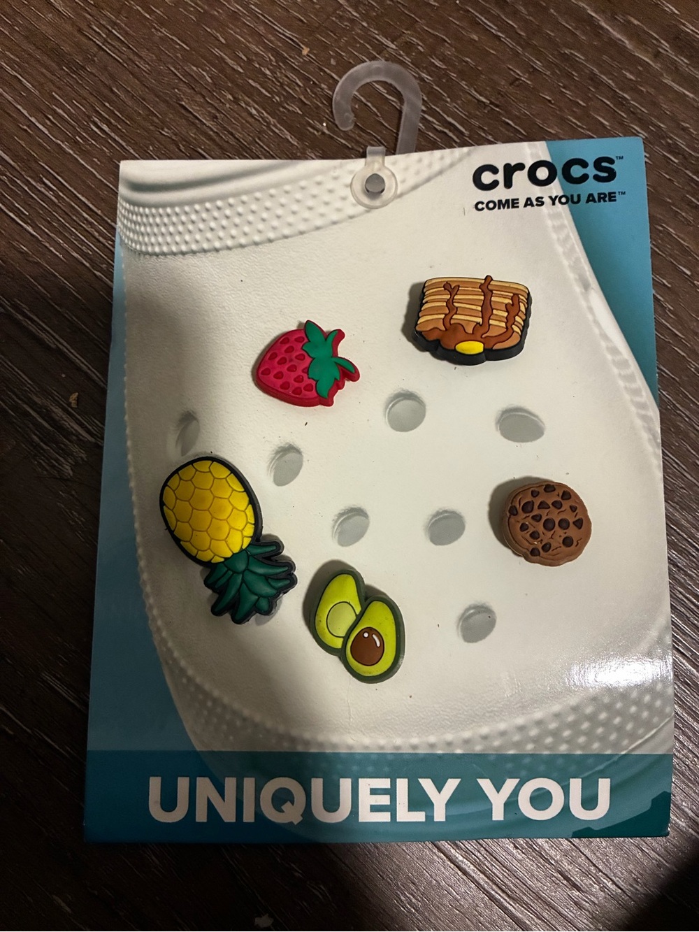 CROCS Kids Fruit & Treat Jibbitz Charm Set - Yellow, Pink, Green, Brown